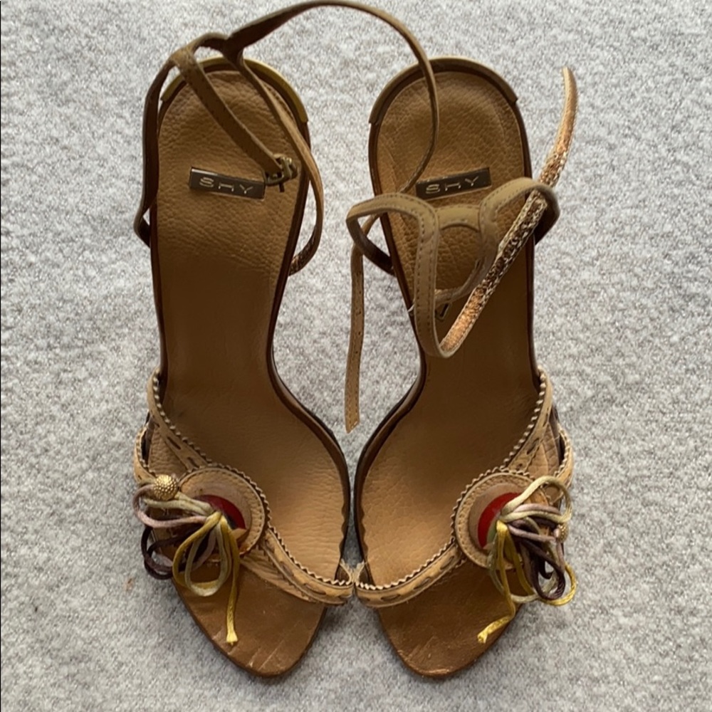 SHY Tan Strappy Sandals